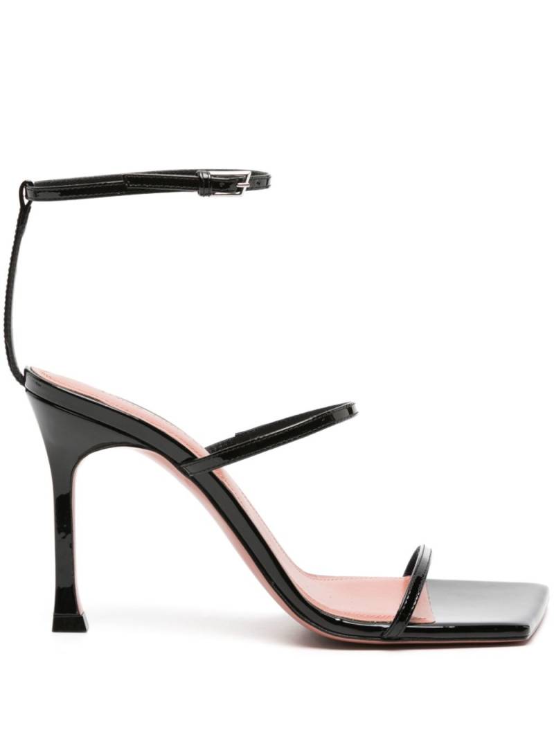 Amina Muaddi Maya 95mm leather sandals - Black von Amina Muaddi