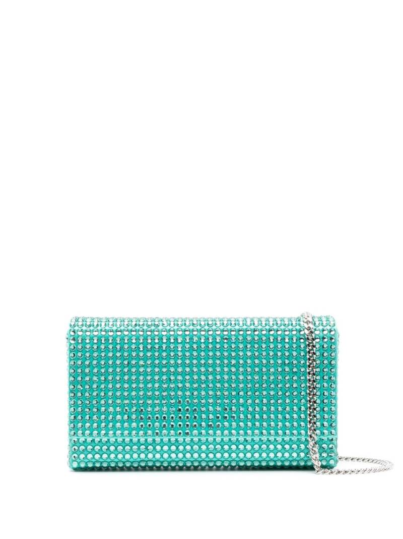 Amina Muaddi Paloma crystal-embellished clutch bag - Green von Amina Muaddi