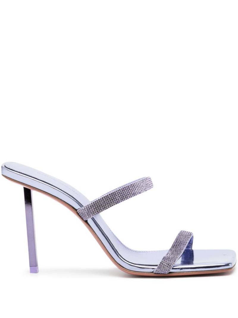 Amina Muaddi 100mm Rih crystal-embellished mules - Purple von Amina Muaddi