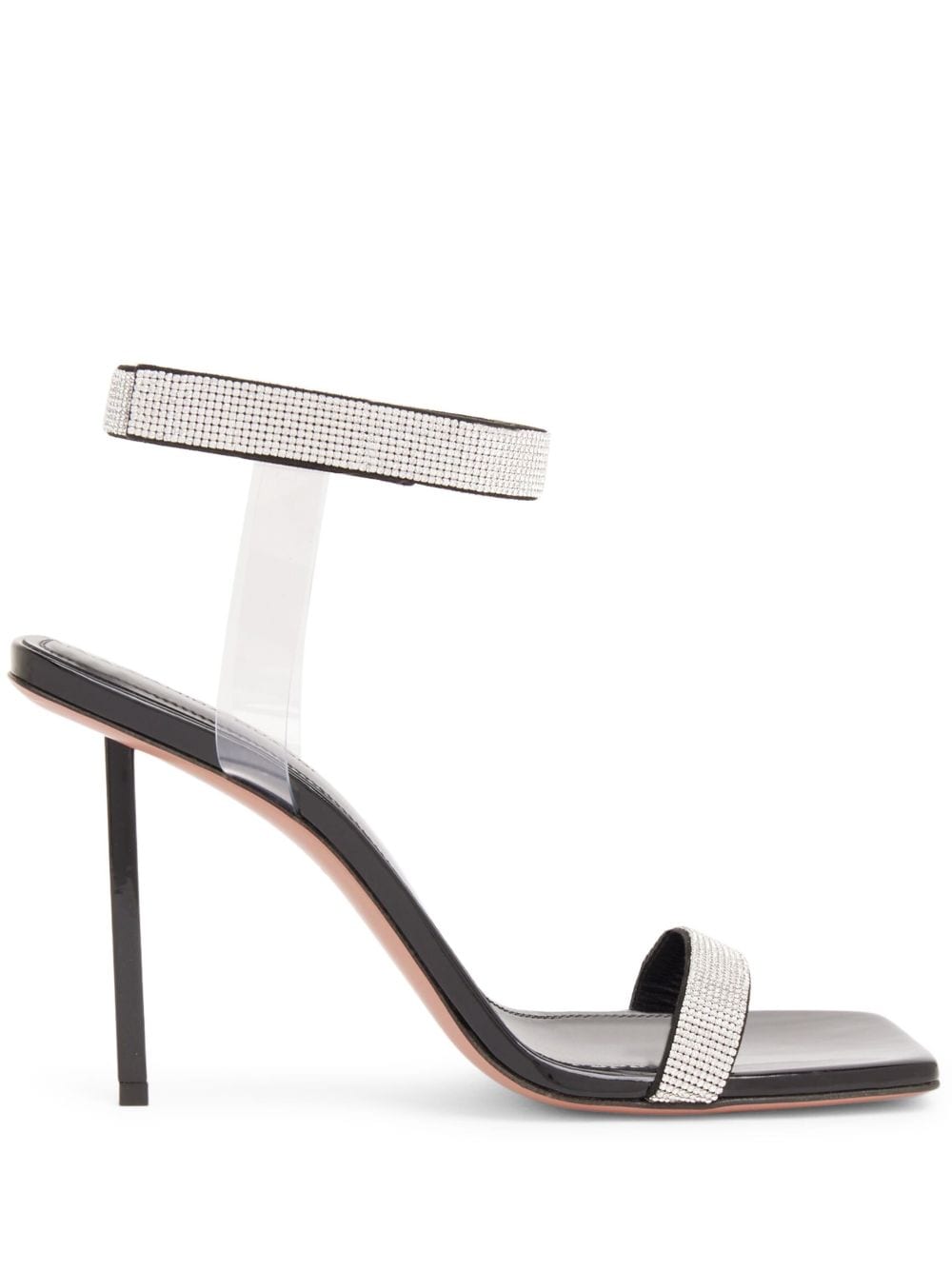 Amina Muaddi Rih 95mm crystal-embellished sandals - Black von Amina Muaddi