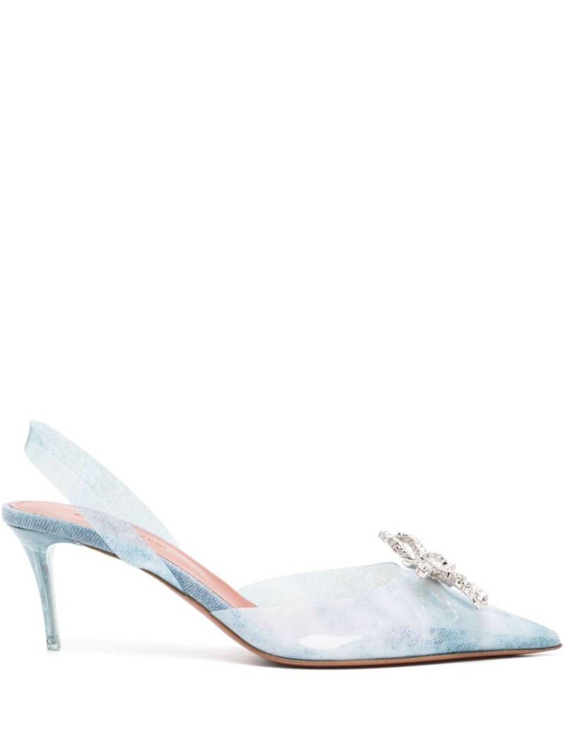 Amina Muaddi Rosie 60mm transparent pumps - Blue von Amina Muaddi