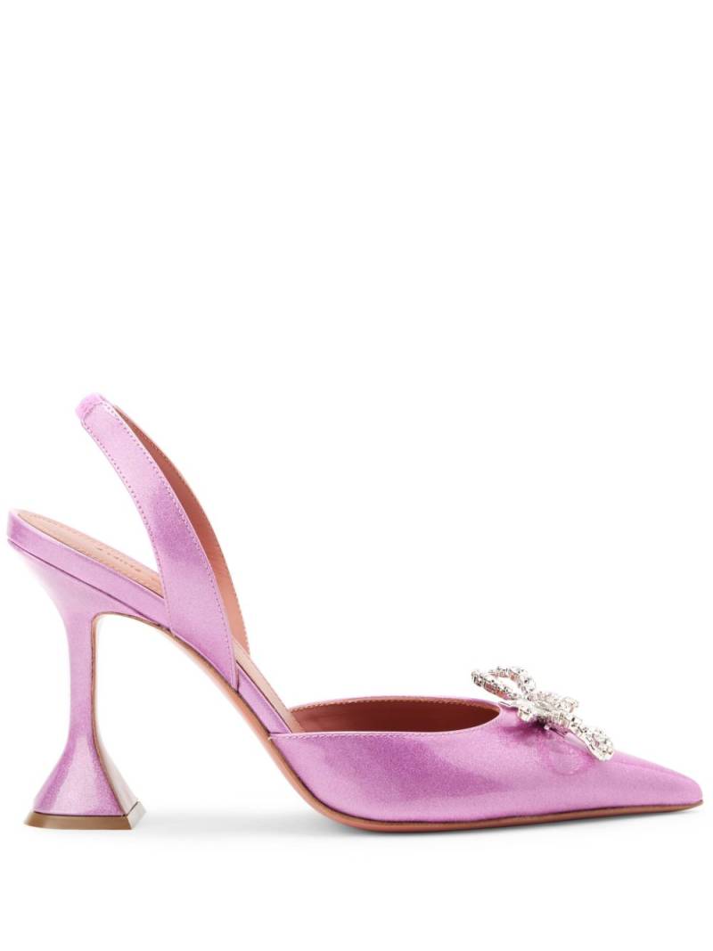 Amina Muaddi Rosie 95mm leather pumps - Pink von Amina Muaddi