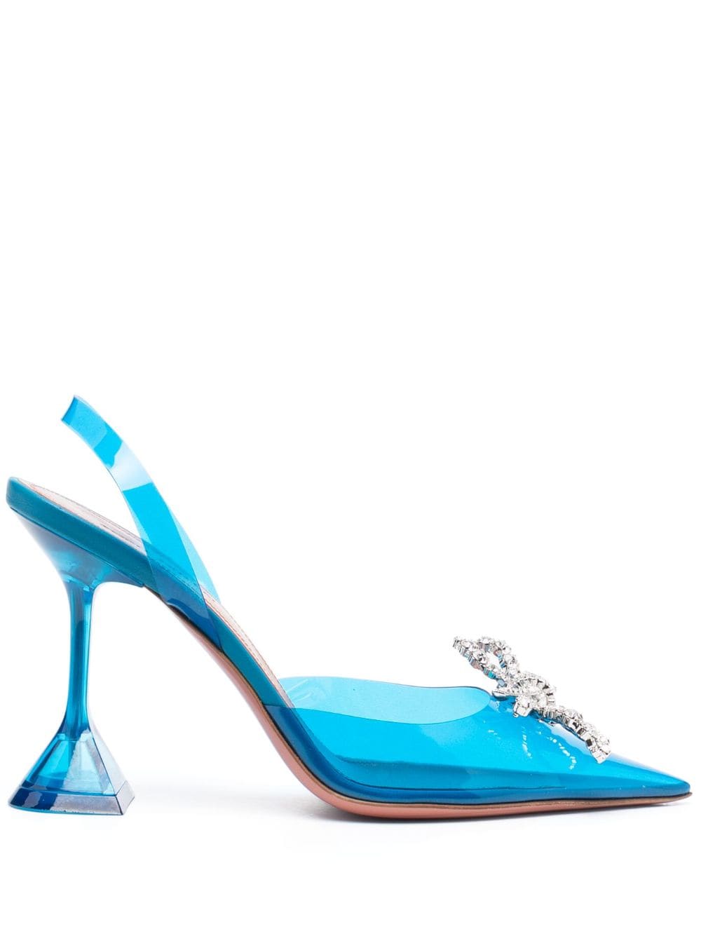 Amina Muaddi Rosie crystal-embellished 105mm pumps - Blue von Amina Muaddi