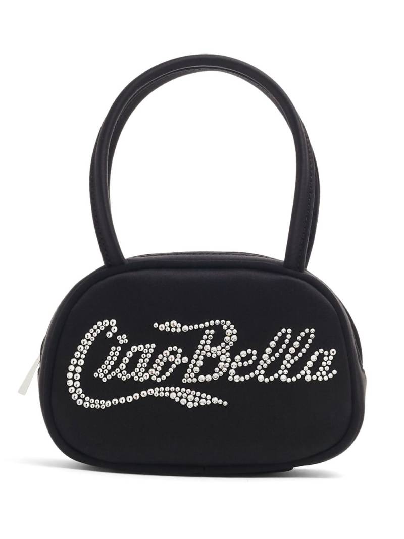 Amina Muaddi Superamini Bella embellished shoulder bag - Black von Amina Muaddi