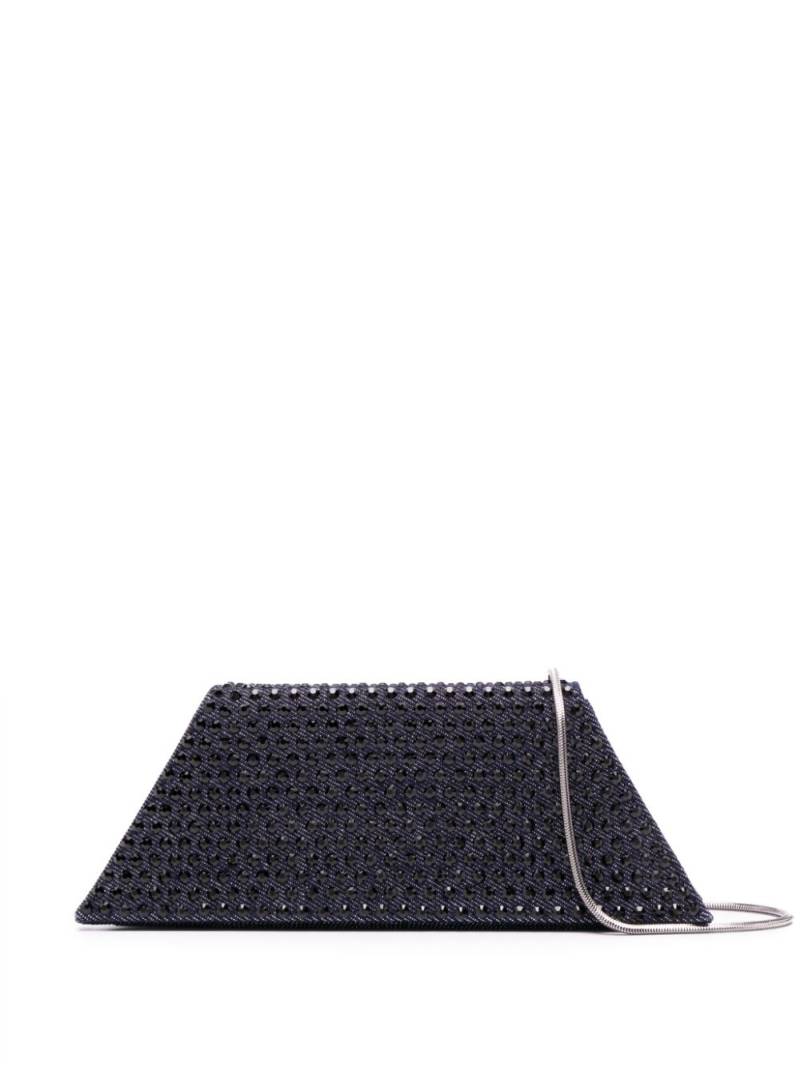 Amina Muaddi Superamini Yigit embellished clutch bag - Blue von Amina Muaddi