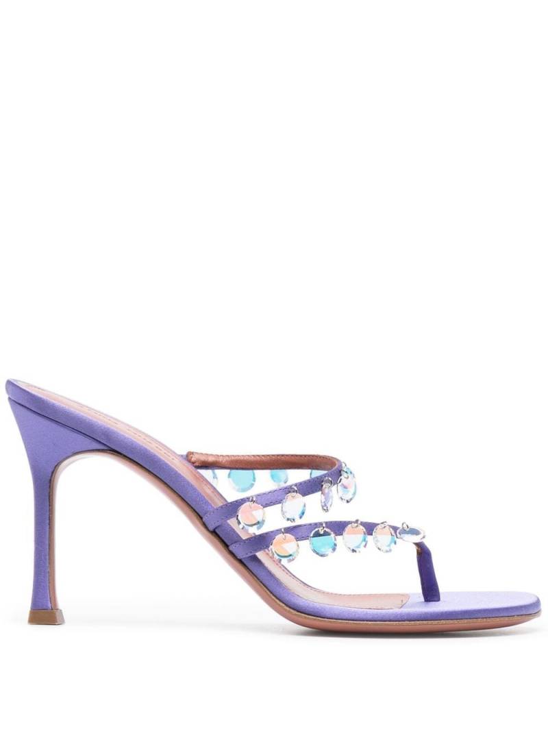 Amina Muaddi Tina 105 mm crystal sandals - Purple von Amina Muaddi