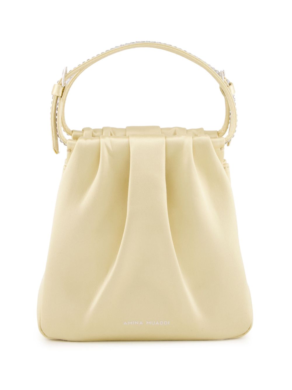 Amina Muaddi Vittoria Crystal satin tote bag - Neutrals von Amina Muaddi