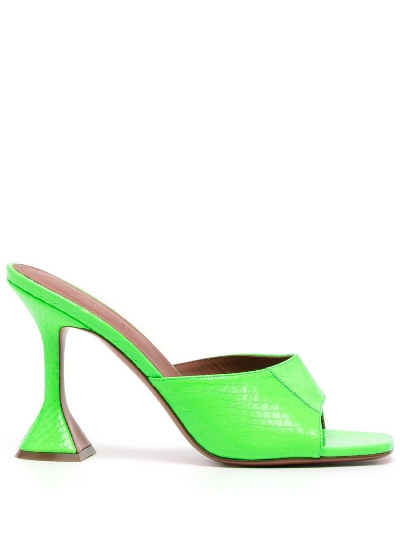 Amina Muaddi 95mm Lupita leather mules - Green von Amina Muaddi