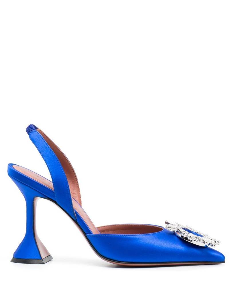 Amina Muaddi Begum 100mm slingback pumps - Blue von Amina Muaddi