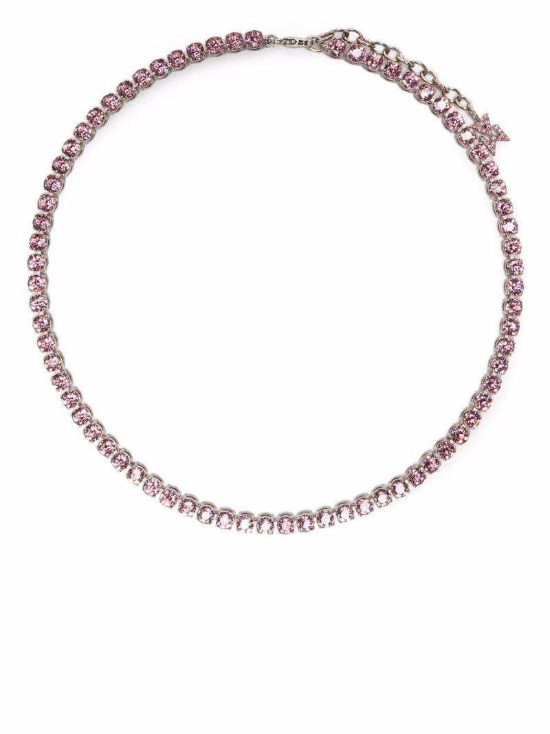 Amina Muaddi crystal tennis necklace - Silver von Amina Muaddi