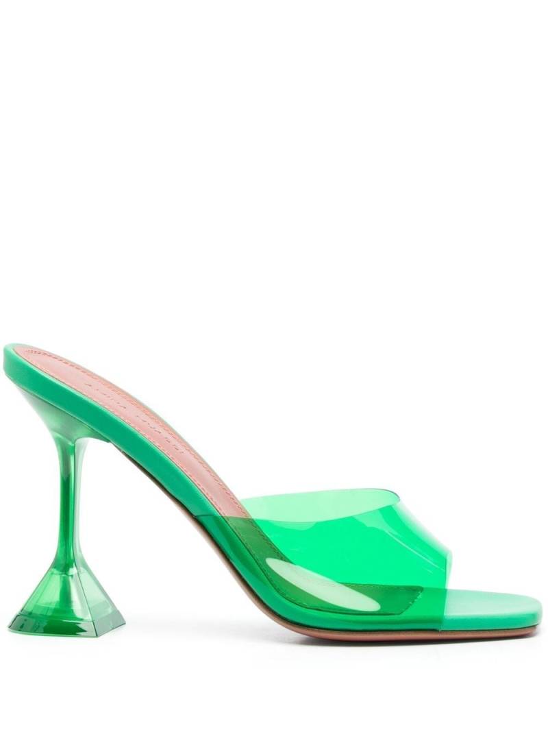 Amina Muaddi high-shine finish open-toe sandals - Green von Amina Muaddi