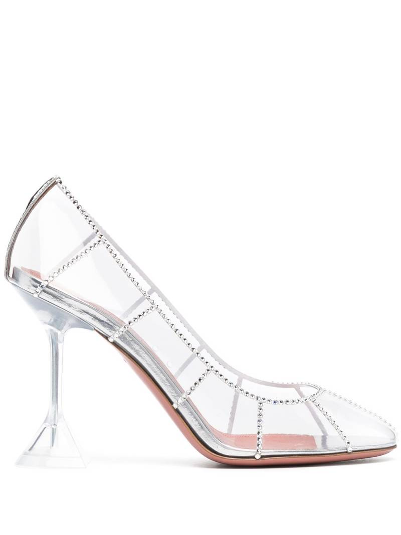 Amina Muaddi transparent crystal-embellished pumps - Neutrals von Amina Muaddi