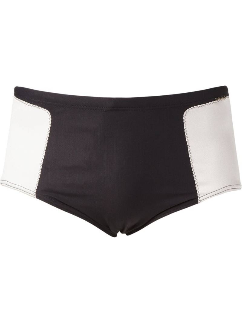 Amir Slama two-tone panel swim shorts - Black von Amir Slama