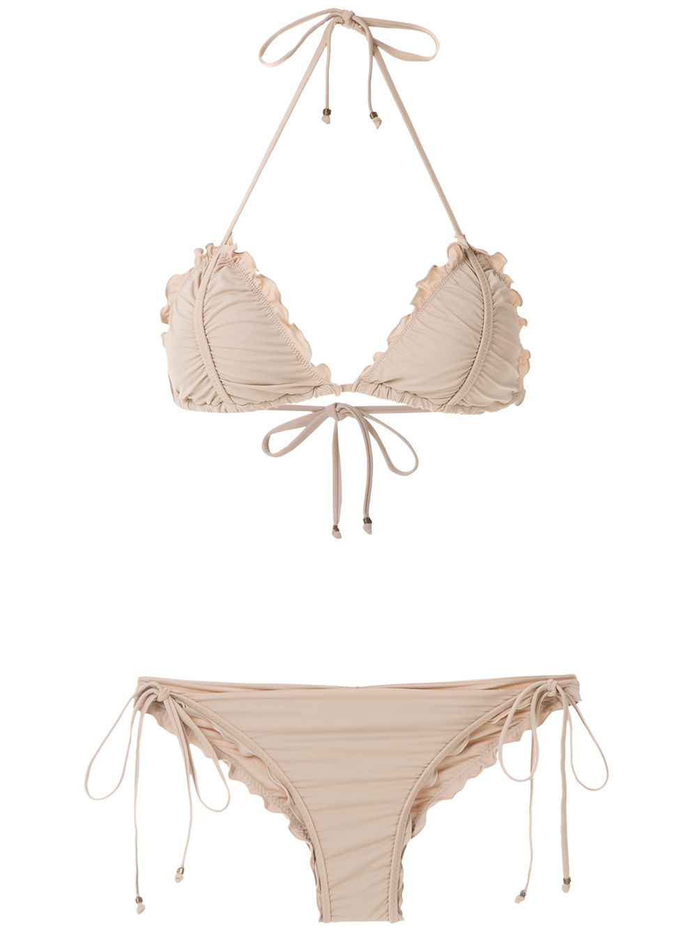 Amir Slama scalloped trim bikini set - Neutrals von Amir Slama