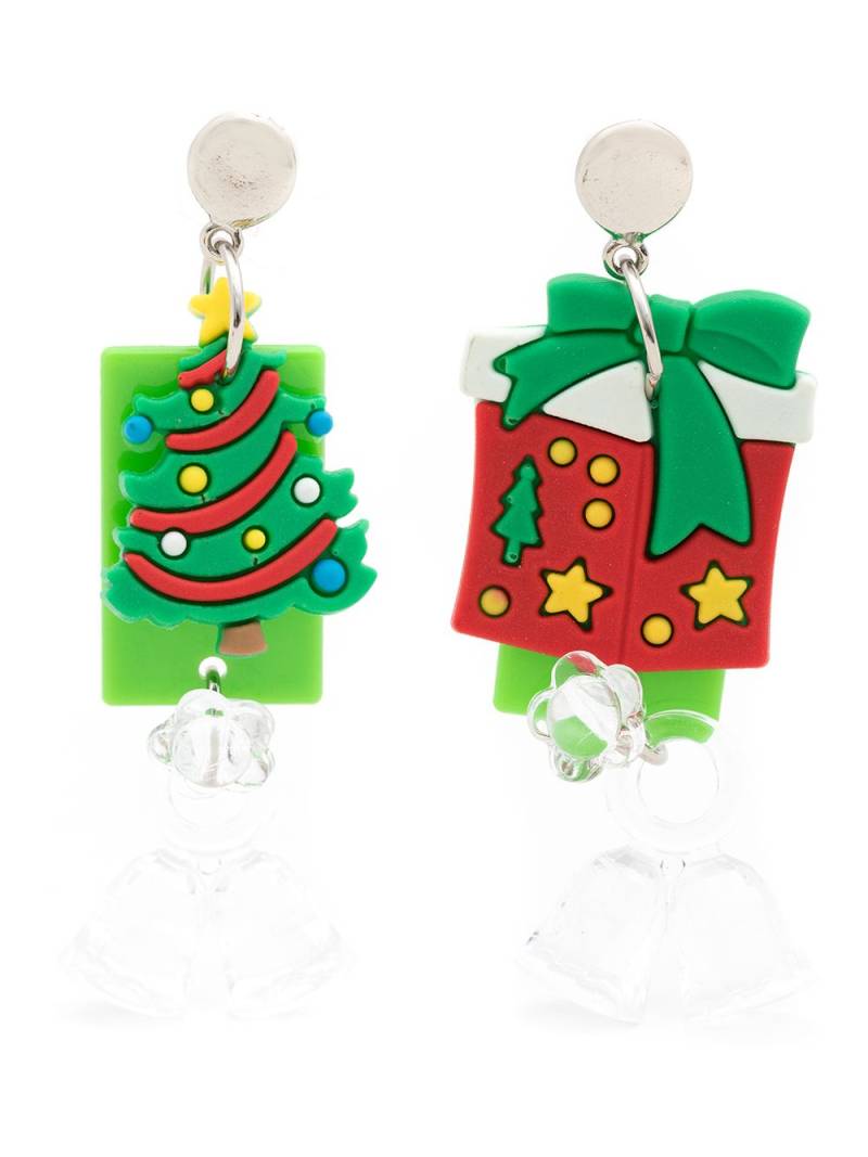 Amir Slama Christmas-motif asymmetric earrings - Green von Amir Slama