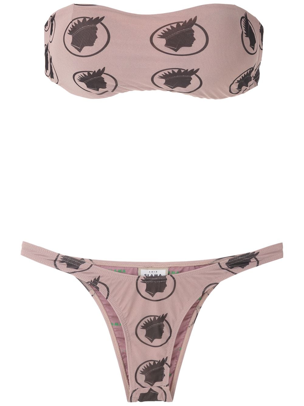 Amir Slama Índio print bikini set - Neutrals von Amir Slama