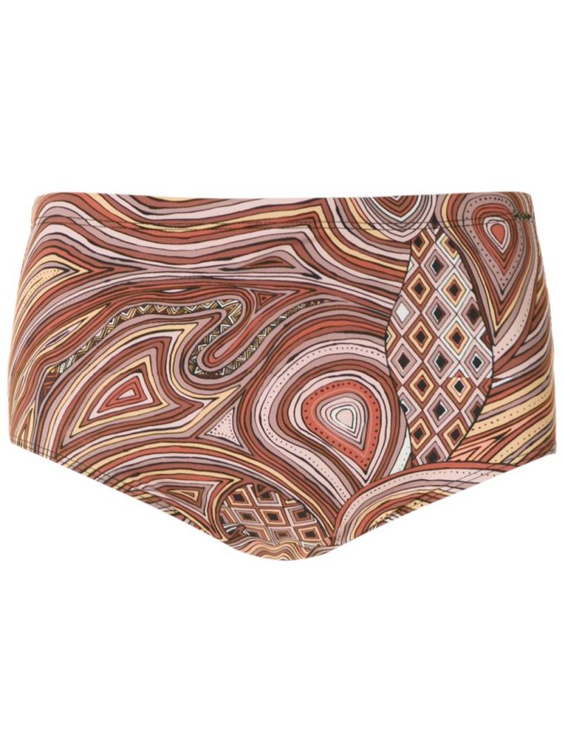 Amir Slama Marajoara print trunks - Neutrals von Amir Slama