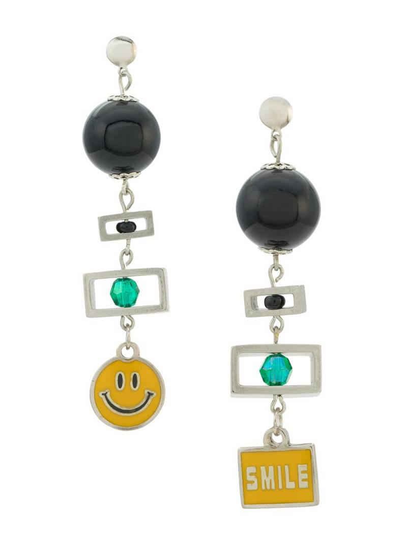 Amir Slama Smiles earrings - Black von Amir Slama