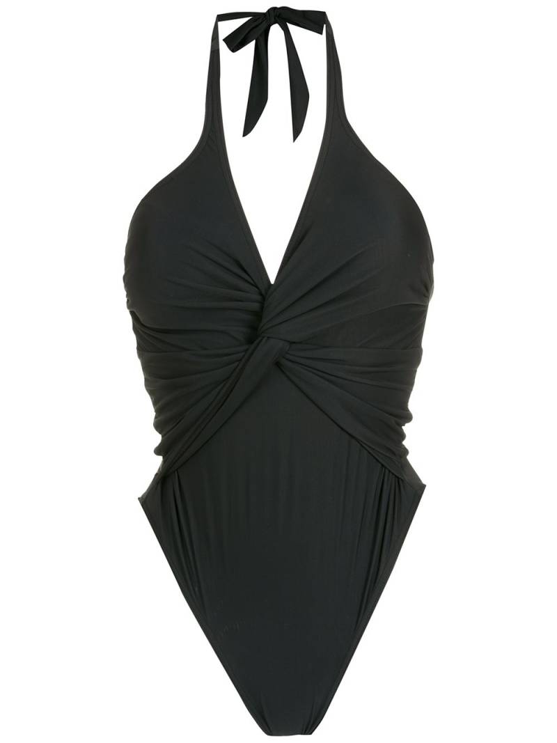 Amir Slama V-neck swimsuit - Black von Amir Slama