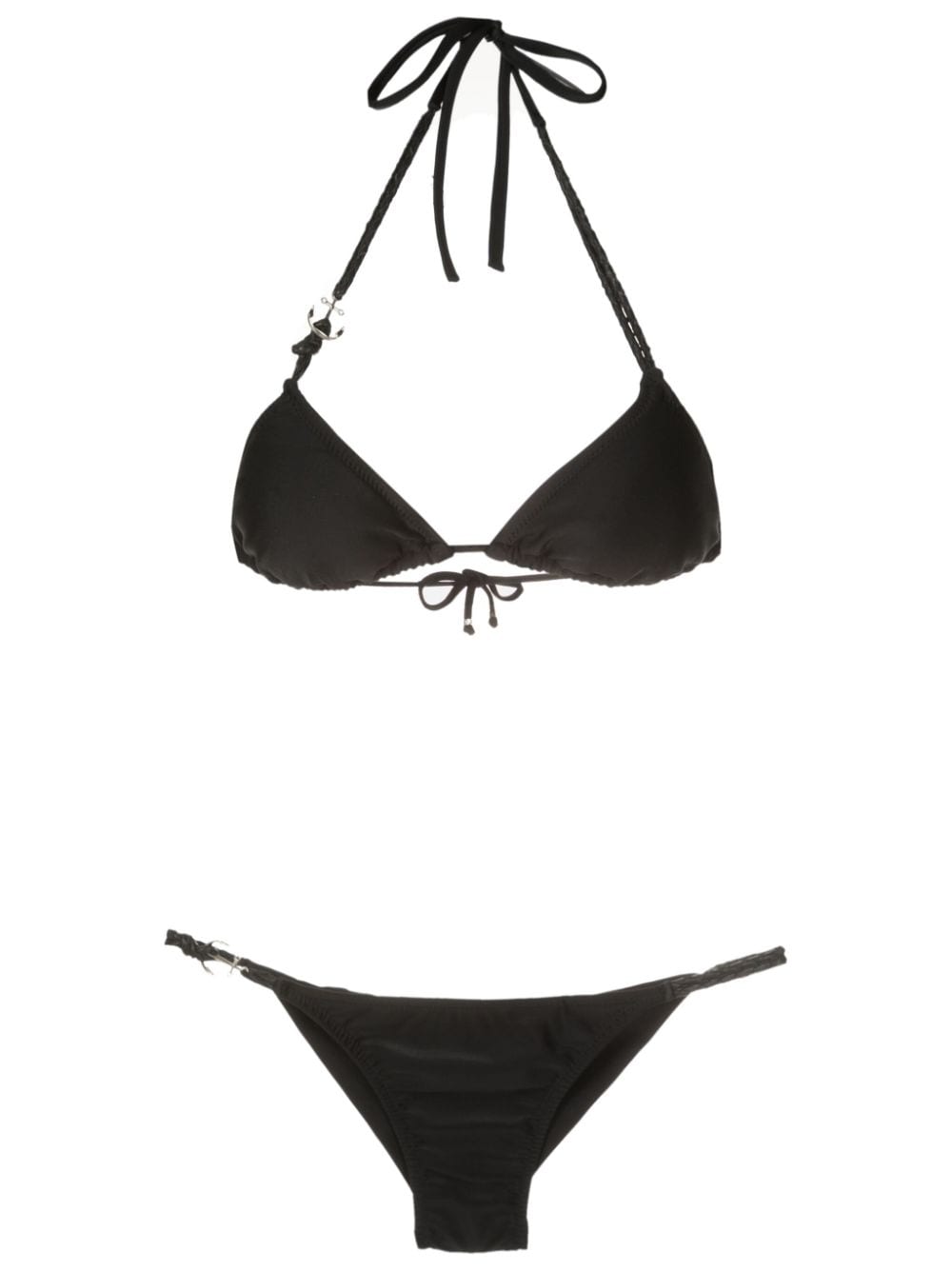 Amir Slama anchor-detail triangle-cup bikini - Black von Amir Slama