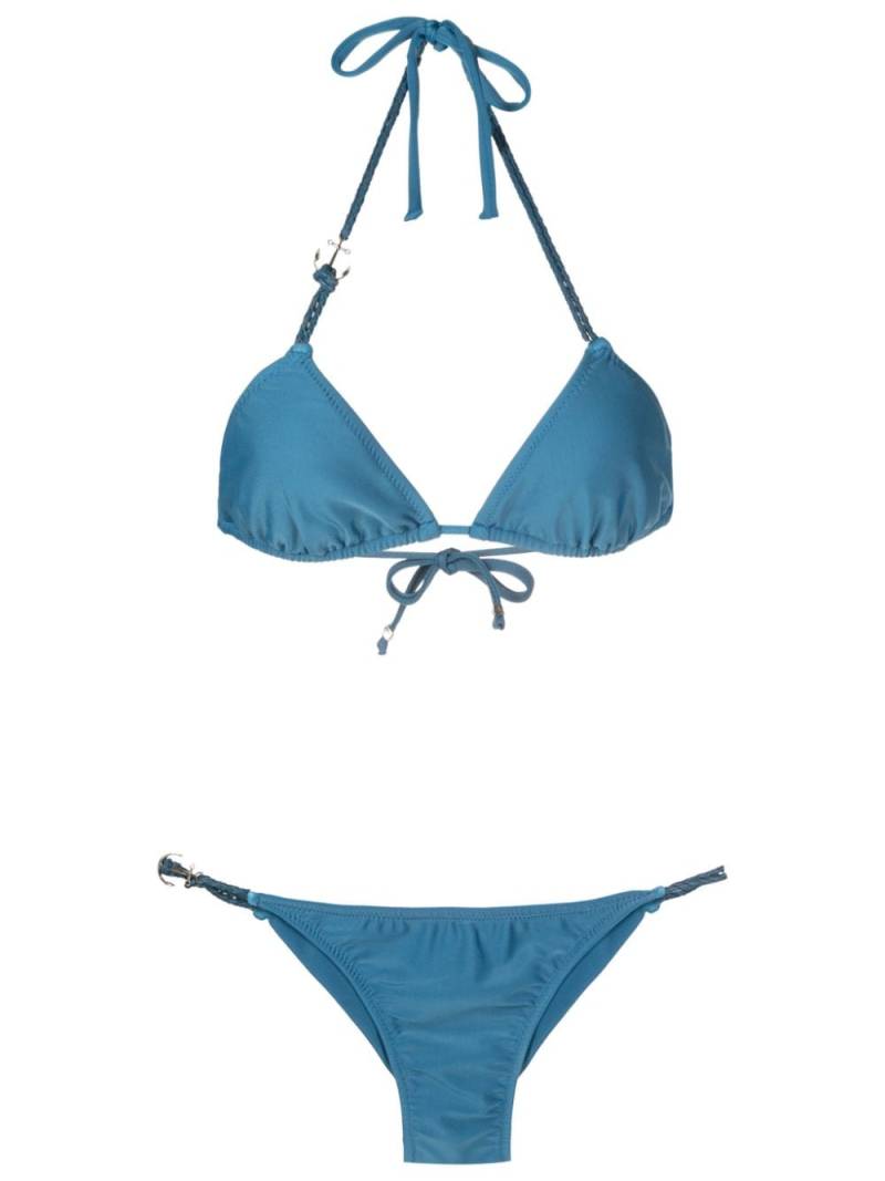 Amir Slama anchor-hardware triangle bikini - Blue von Amir Slama