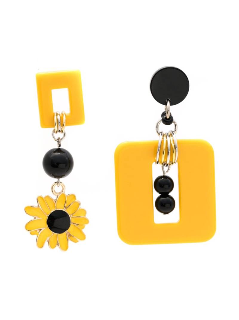 Amir Slama asymmetric drop earrings - Yellow von Amir Slama