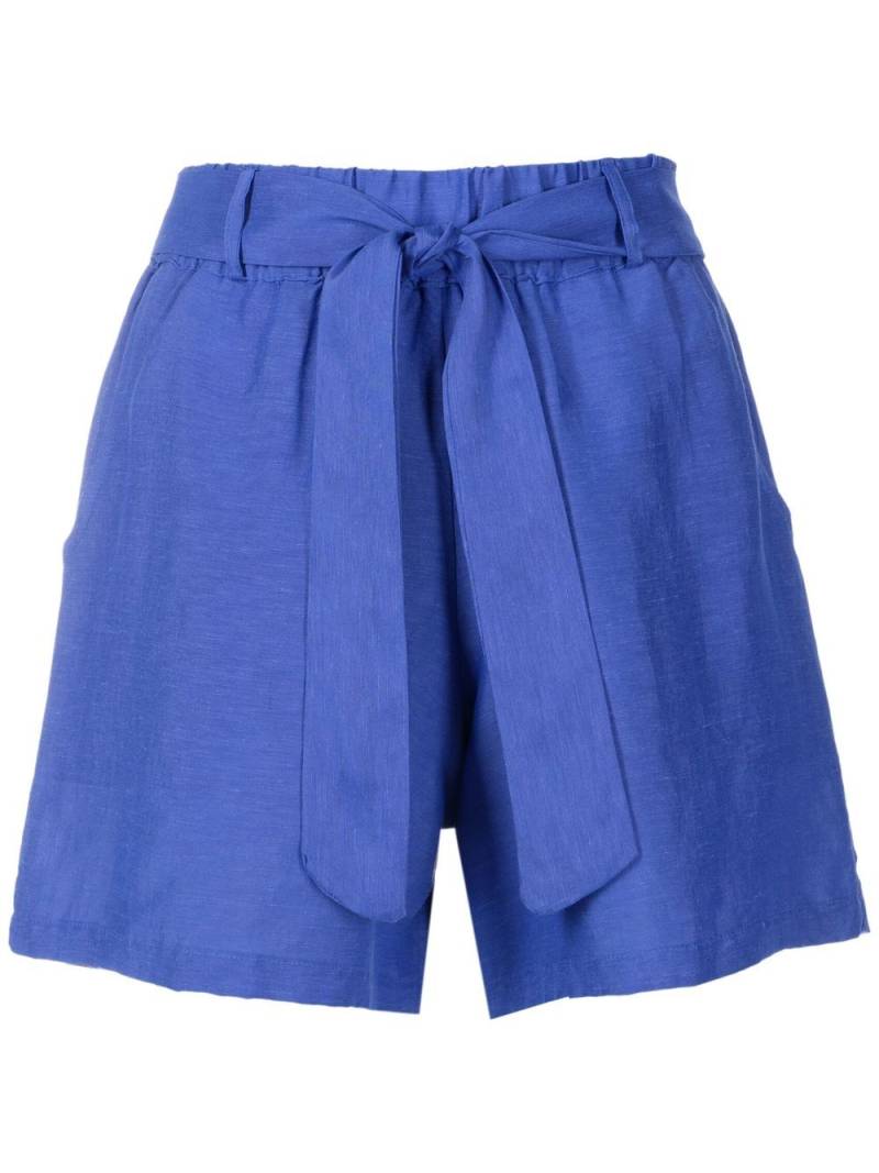 Amir Slama belted elasticated short shorts - Blue von Amir Slama