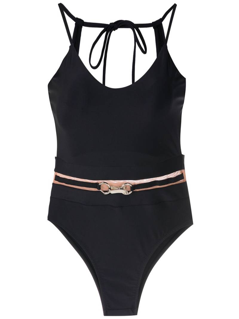 Amir Slama belted open back one piece - Black von Amir Slama