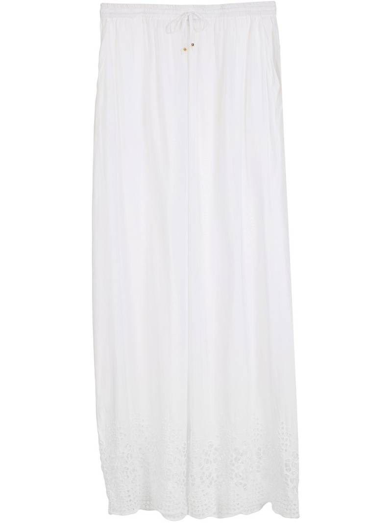 Amir Slama broderie-anglaise palazzo pants - White von Amir Slama