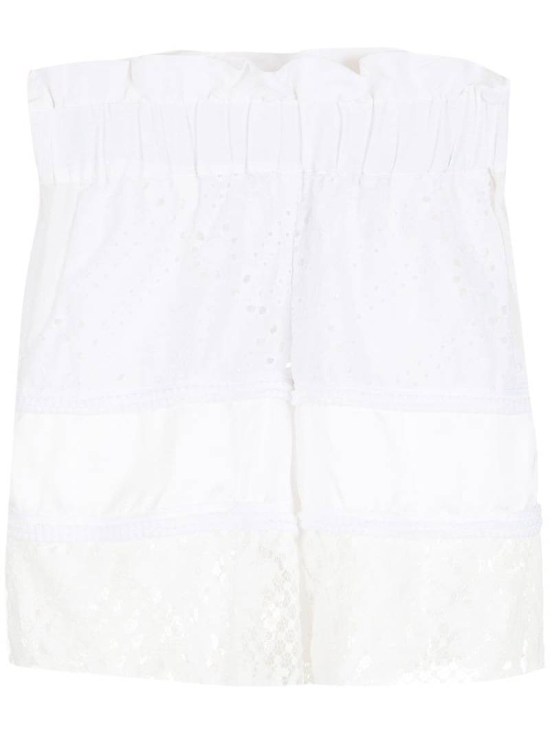 Amir Slama broderie-anglaise shorts - White von Amir Slama