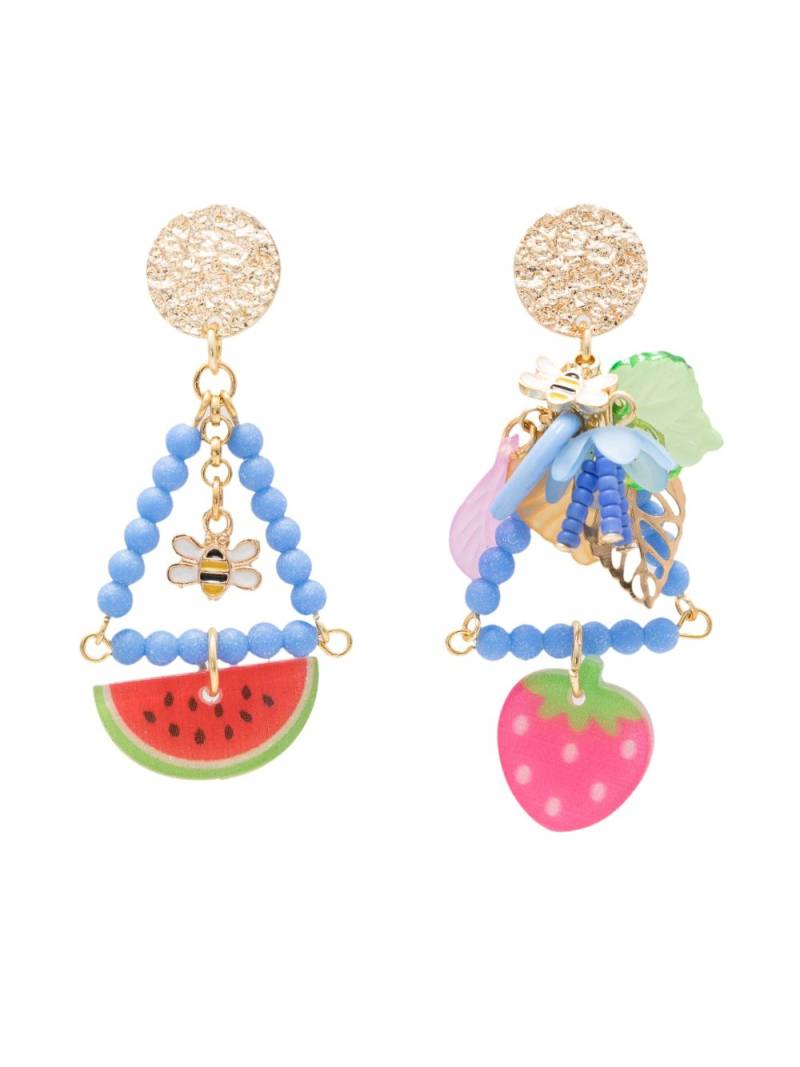 Amir Slama charm-detail drop earrings - Multicolour von Amir Slama