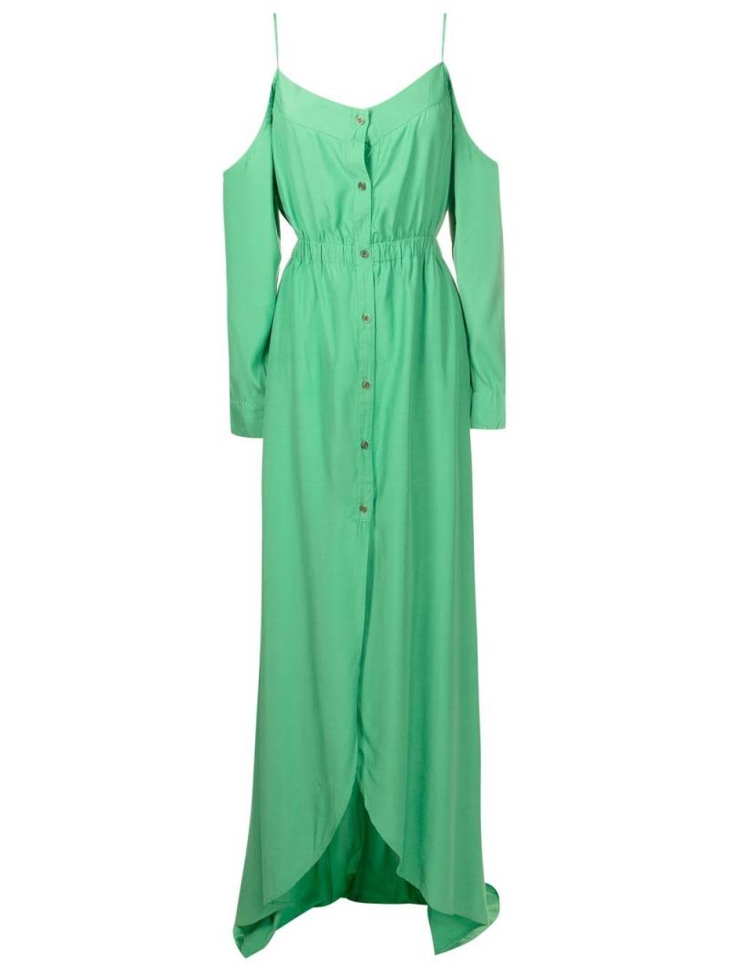 Amir Slama cold-shoulder floor length dress - Green von Amir Slama