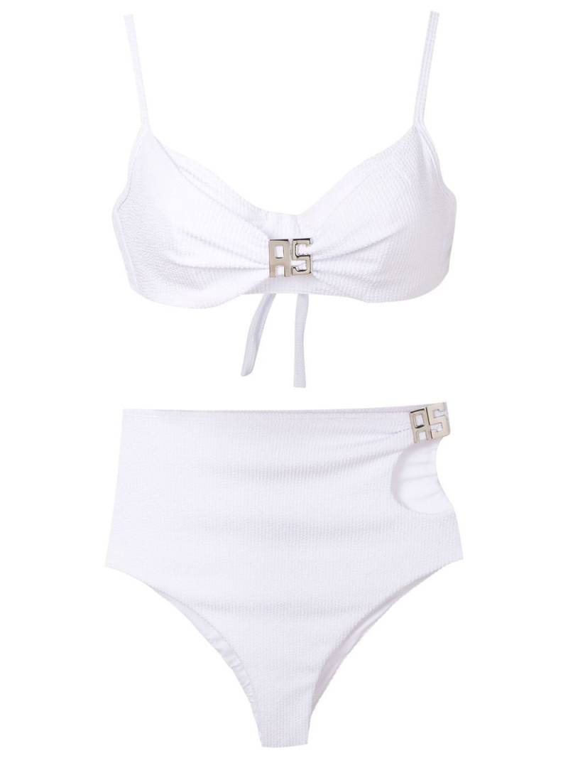 Amir Slama cut-out detail bikini - White von Amir Slama