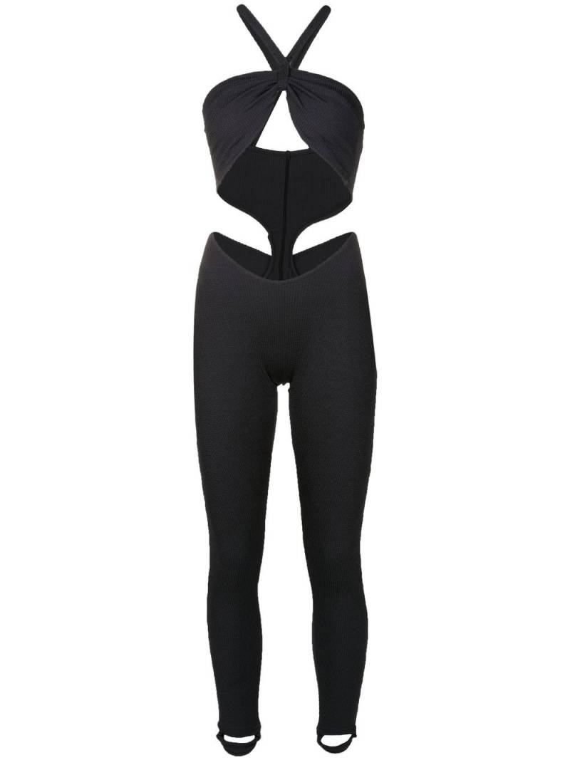 Amir Slama cut-out detail jumpsuit - Black von Amir Slama