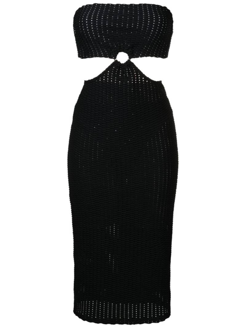 Amir Slama cut-out detail midi dress - Black von Amir Slama