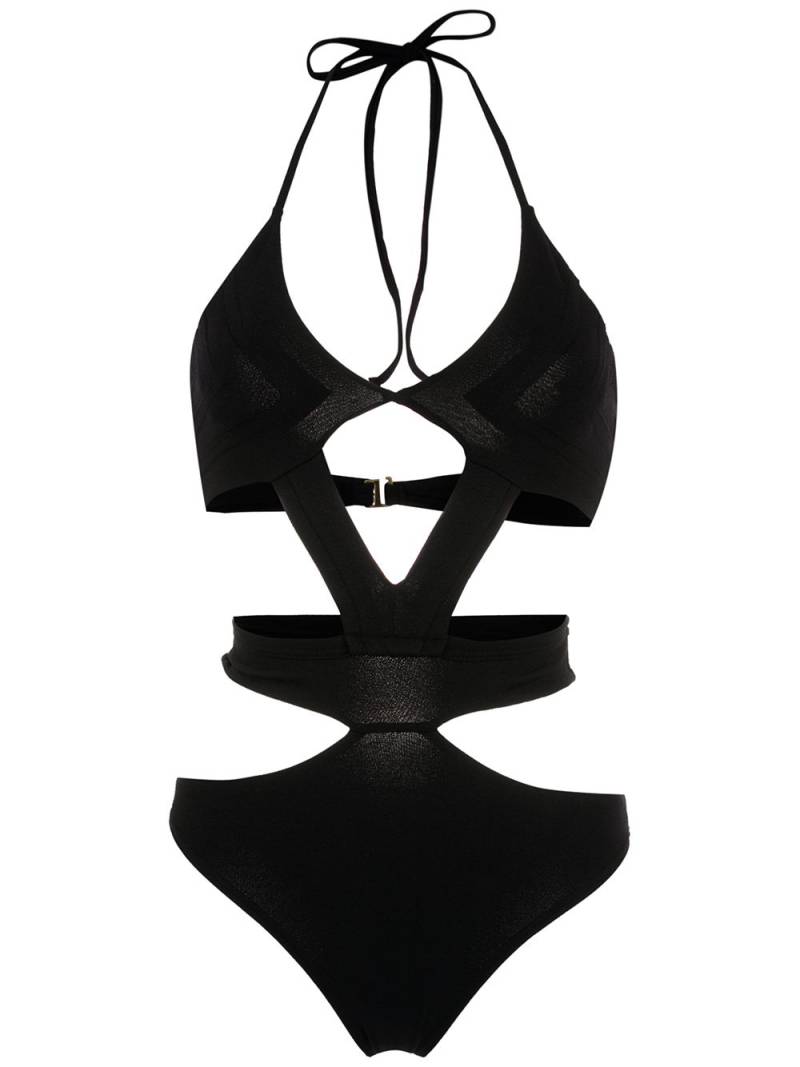 Amir Slama cut out-detail swimsuit - Black von Amir Slama