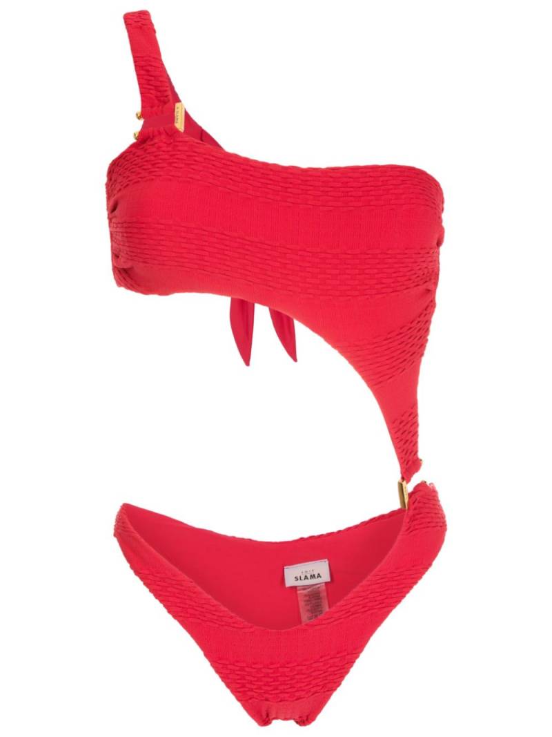 Amir Slama cut-out one-shoulder swimsuit - Red von Amir Slama