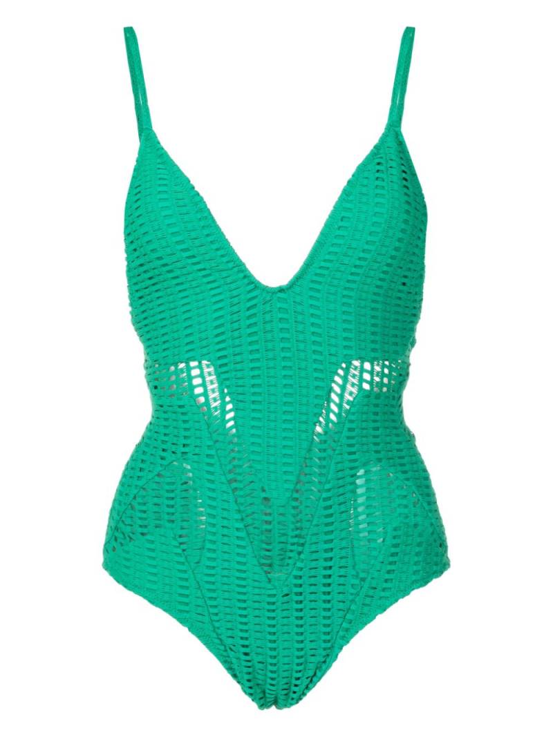 Amir Slama cut-out swimsuit - Green von Amir Slama