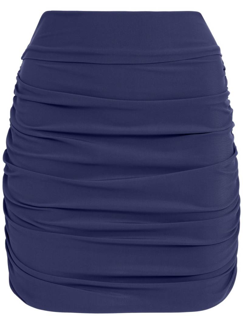 Amir Slama draped mini skirt - Blue von Amir Slama