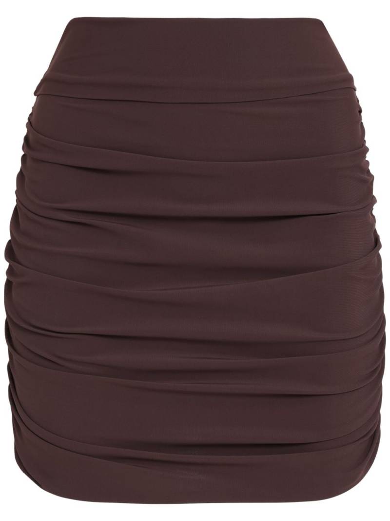 Amir Slama draped mini skirt - Brown von Amir Slama