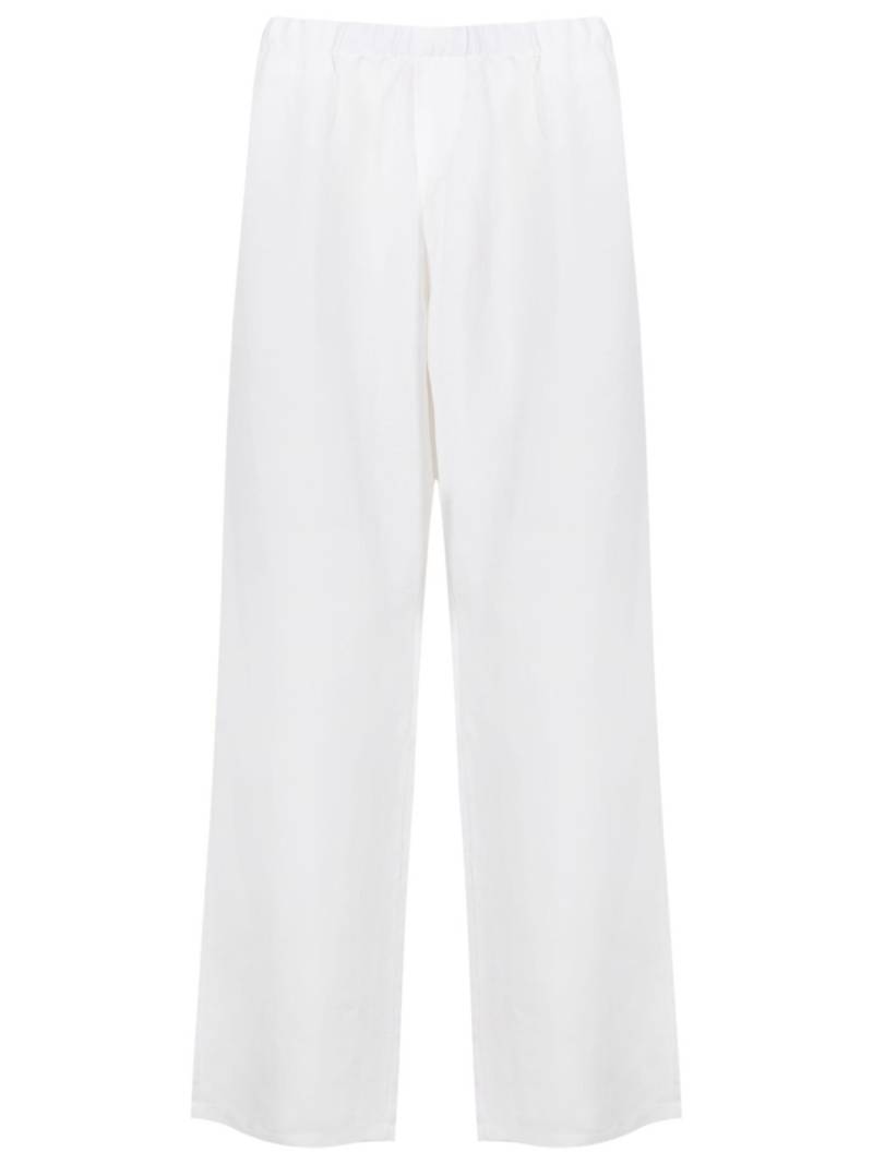 Amir Slama elasticated-waistband linen-blend trousers - White von Amir Slama