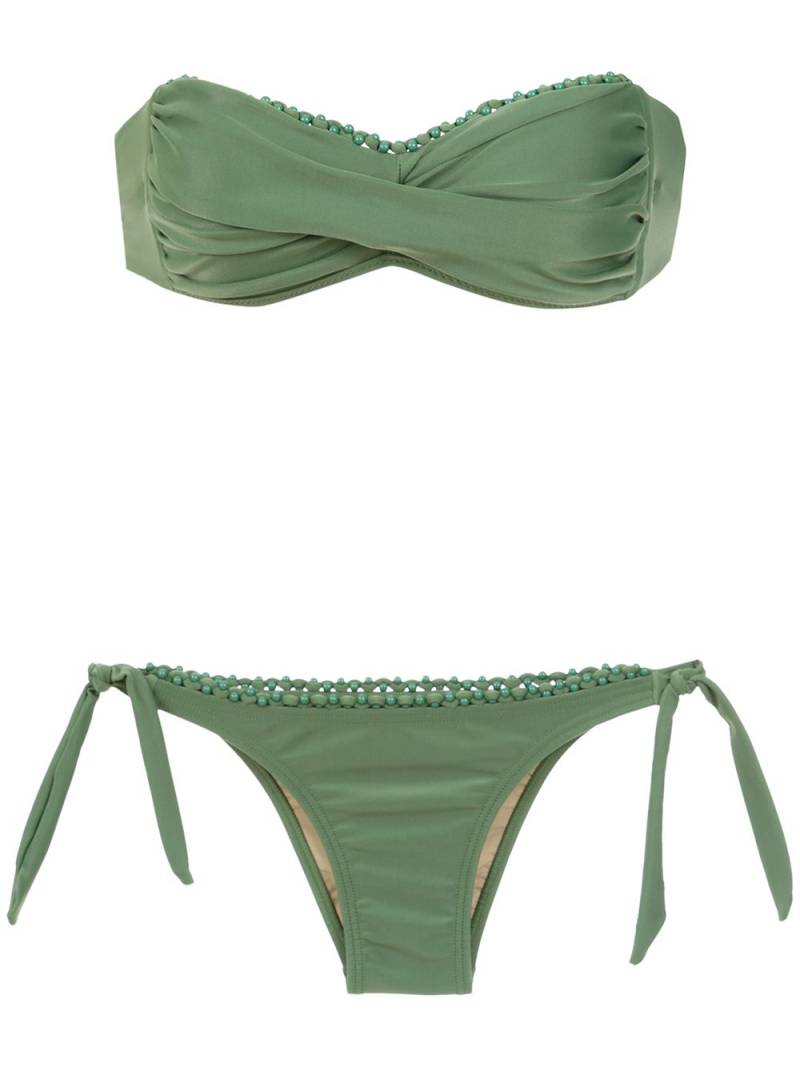 Amir Slama embroidered bikini - Green von Amir Slama