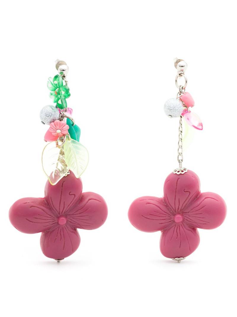 Amir Slama floral-appliqué drop earrings - Purple von Amir Slama