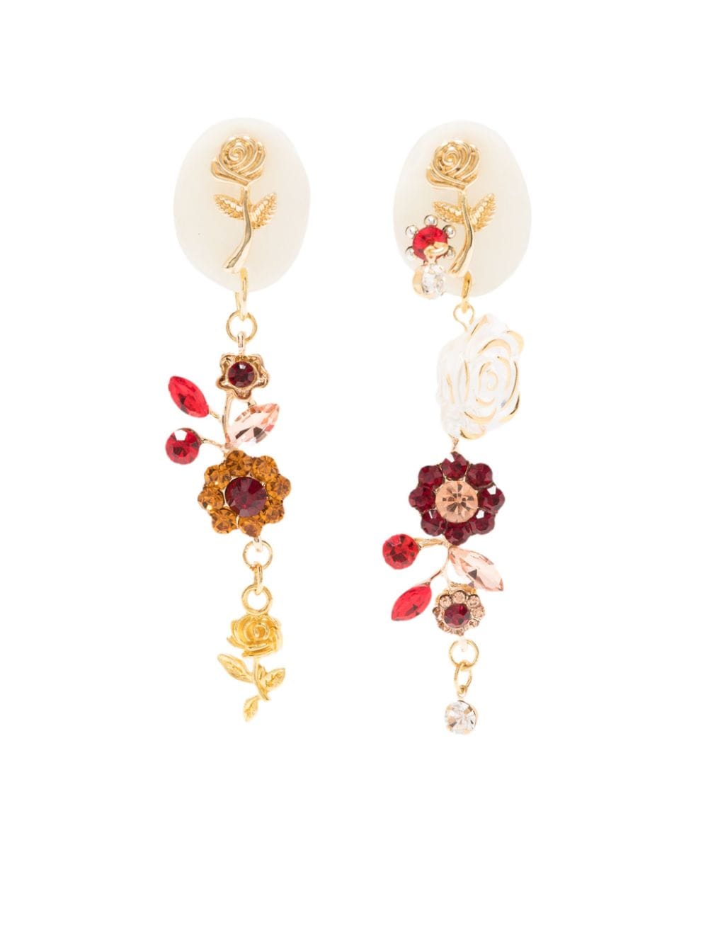 Amir Slama floral crystal-embellished earrings - Gold von Amir Slama