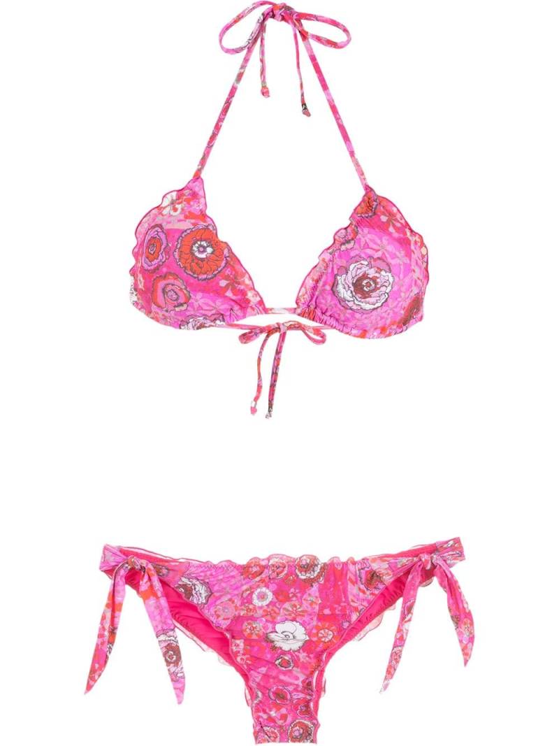 Amir Slama floral print bikini - Pink von Amir Slama