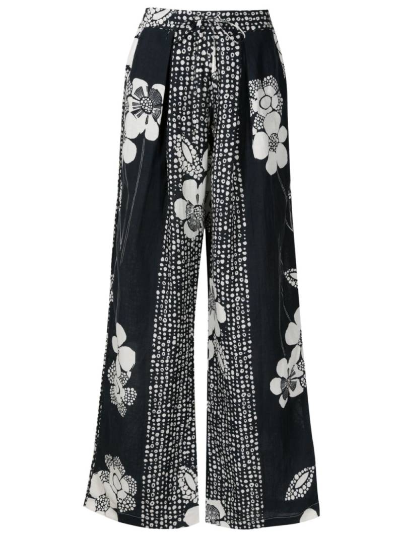 Amir Slama floral-print straight-leg trousers - Black von Amir Slama