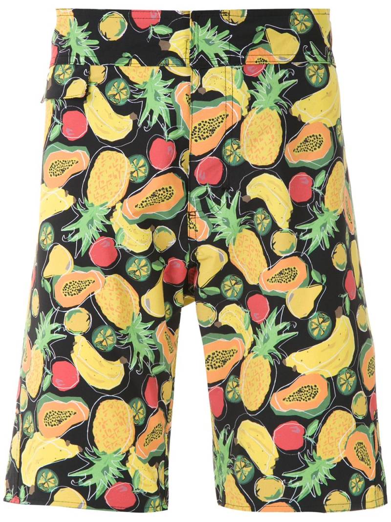 Amir Slama fruit print swim shorts - Black von Amir Slama