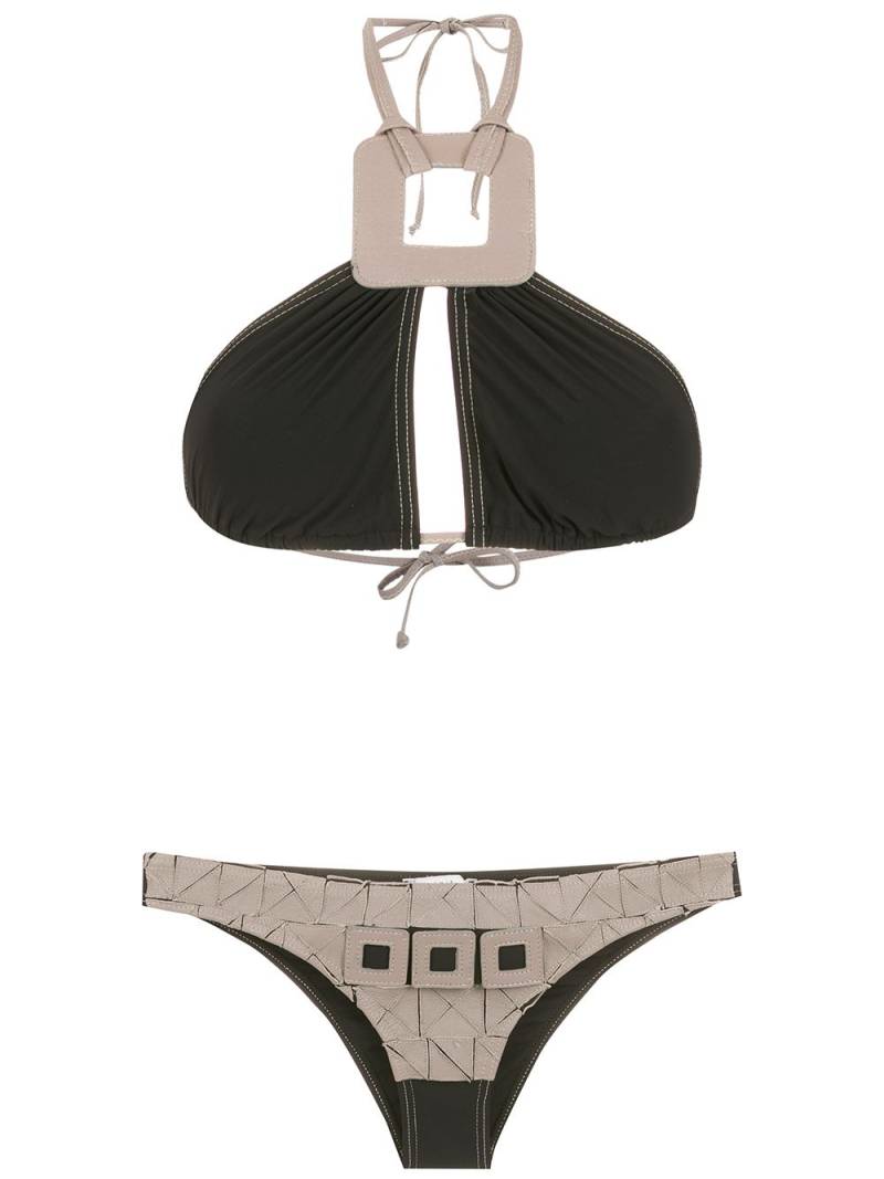 Amir Slama geometric-embellished bikini - Black von Amir Slama