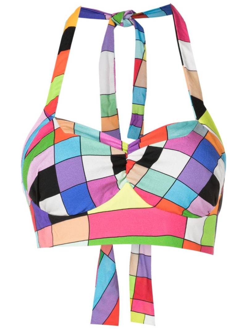 Amir Slama geometric-print cropped top - Multicolour von Amir Slama