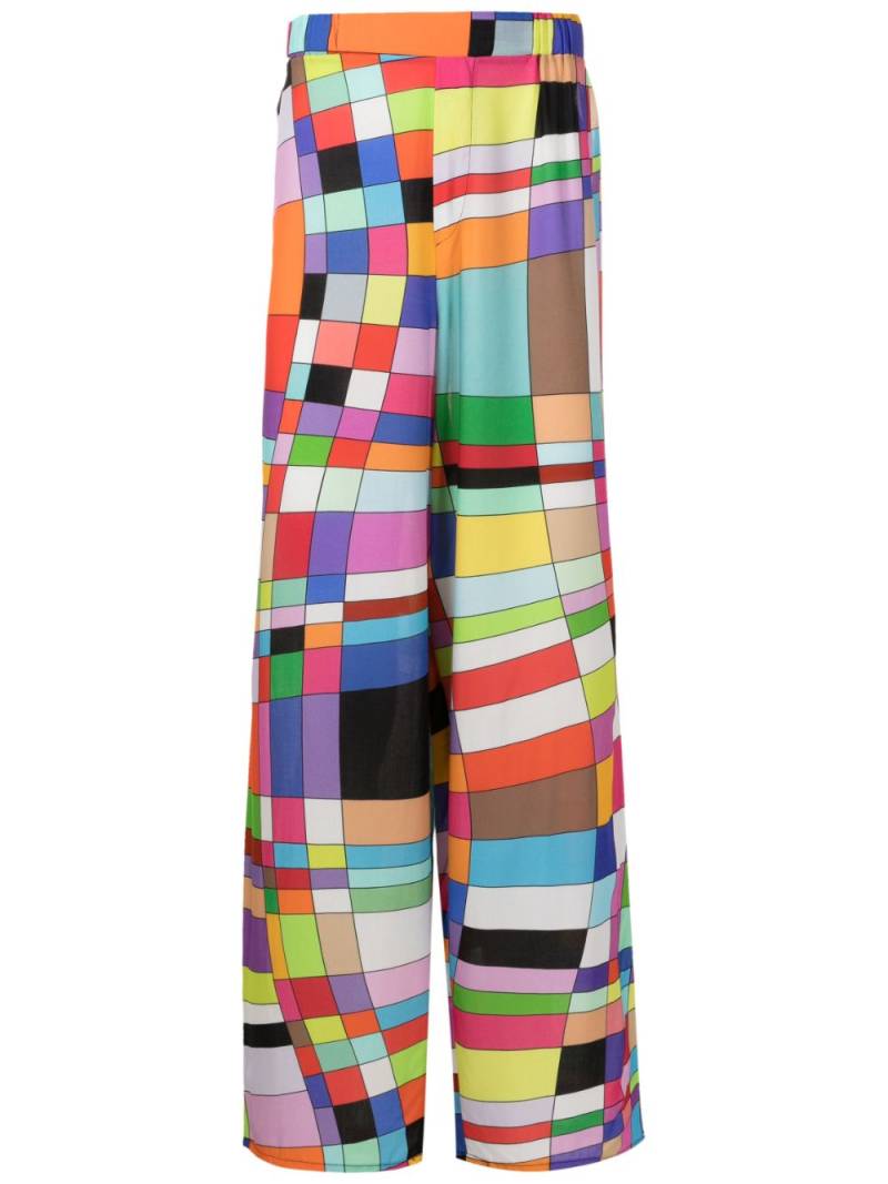 Amir Slama geometric-print straight trousers - Multicolour von Amir Slama